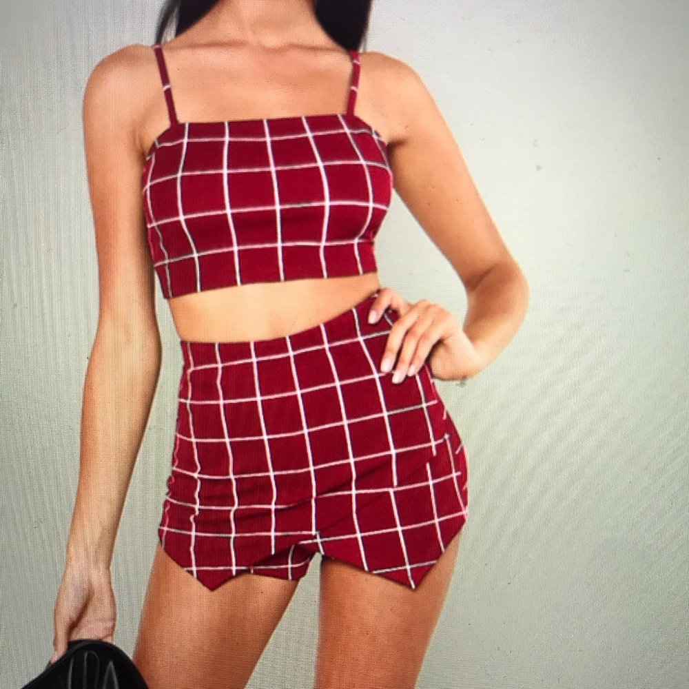 Two piece red set